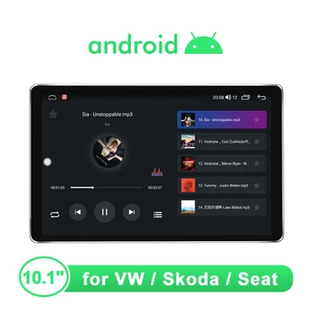 Android 10.0 Kafa Ünitesi Tak Ve Çalıştır 10.1 inç GPS 1280*800 Hızlı Önyükleme DSP Carplay Android Otomatik 1DİN Volkswagen/VW/Seat/Skoda İçin