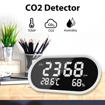 Co2 Metre USB Co2 Sensörü Monitör Gaz Dedektörü Gaz Analizörü Ev Hava Kalitesi Ölçer Karbon Dioksit Alarmı Co2 Ölçüm Cihazı