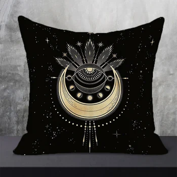 Odası Dekor Dekoratif Yastık Kılıfı Ay Yastık Kılıfı Gizemli Mobilya Yastıkları Yastık Sanat Yıldız minder örtüsü kanepe kılıfı s