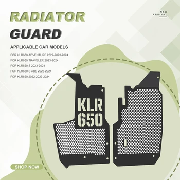 Radyatör ızgara kapağı Guard Kawasaki KLR650 S ABS Gezgin Macera 2022 2023 2024 Motosiklet Aksesuarları Izgara Koruyucu
