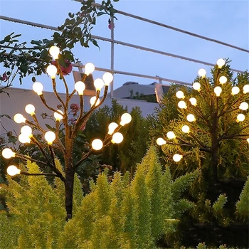 Uzaktan Güneş Topu ağaç Dalı Lambası Avlu Açık Çim su geçirmez led bahçe zemin çim lambaları açık bahçe Süslemeleri
