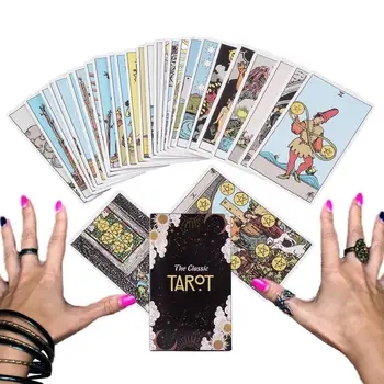 Tarot Güverte İngilizce Sürüm Kurulu Oyunu Melek İyilik Kartları 52 adet Standart Tarot Güverte Eğlence Parti Oyun