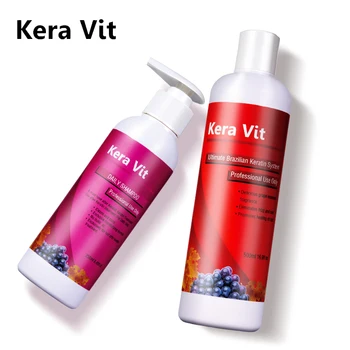 Keravit 500ml Brezilyalı Düzleştirin saç Nemlendirici Tedavisi Keratin + 250ml Günlük Şampuan Onarım Hasarlı Saç Bakım Ürünleri