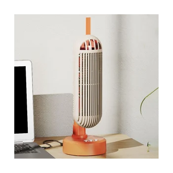 USB Kule Fanı 2400mAh Pil Şarj Edilebilir Kule Masa Fanı Taşınabilir Masaüstü Hava Soğutucu Çalışma Kamp-B