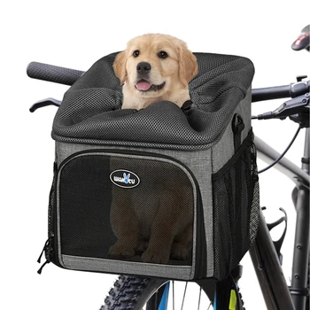 Köpek Bisiklet Sepeti Taşıyıcı Çok Fonksiyonlu Pet Bisiklet Taşıyıcı Sırt Çantası Köpek Bisiklet Sepeti Taşıyıcı Katlanabilir Çıkarılabilir Ön Çanta 2023