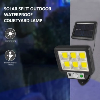 LED Güneş Bölünmüş Duvar Lambası 3 Modu Hareket sensörü Lambaları Bahçe Sokak Aydınlatma Güneş Lambası su geçirmez bahçe güvenlik duvar lambası