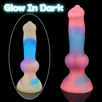 Süper Yumuşak ışık hayvan Penis Köpek yapay penis Yetişkin Seks Oyuncakları Kadın İçin Seksi Dick Vantuz Anal Oyuncak erkek Kadın ConsoladorSexShop
