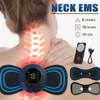 EMS Mini masaj sopası Omuz Ve Boyun Darbe terapi aleti Taşınabilir Elektrikli Boyun Masajı Vücut Kabartma Cihazı