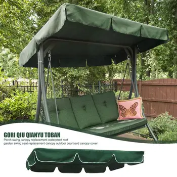 Sundurmalı salıncak Gölgelik Değiştirme Bahçe Sandalye Çadır Üst Çatı Yıkanabilir Su Geçirmez Kapak Mobilya asmak İçin Avlu Açık Koltuk