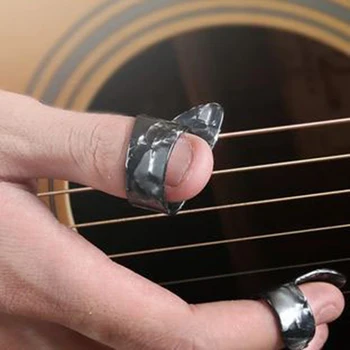 4 adet Gitar Plectrums Kılıf Başparmak Parmak Seçtikleri Akustik Elektrik Bas Gitar için Ücretsiz Kargo