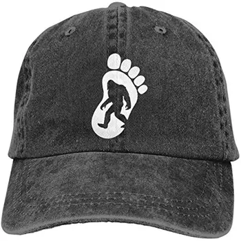 Erkekler Kadınlar Bigfoot Beyzbol Kapaklar Yıkanmış Pamuk Düz Snapback baba şapkası Siyah Dört Mevsim Unisex Yetişkin Rahat Bir Boyut