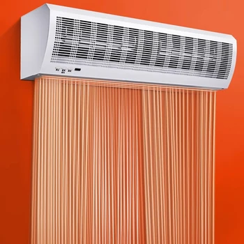 Sıcak hava perdesi makinesi soğuk ve sıcak çift kullanımlı ticari dilsiz 0.9/1.2/1.5/1.8 metre elektrikli ısıtma kapı kafa hava perdesi