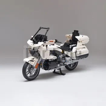 MOC-29381 2018 Altın Kanat GL1800 (17) tarafından Artemy Zotov Yapı Taşı Modeli Eklenmiş Motosiklet Oyuncak Bulmaca Çocuk Hediye