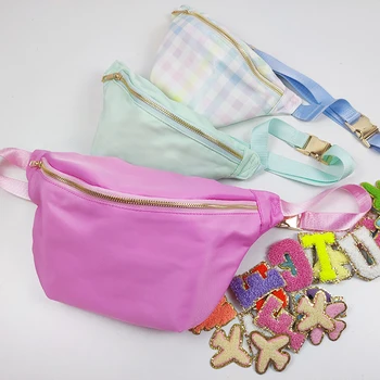 2 Boyutu Naylon fanny Paketi Kemer Çantası Moda Düz Renk Göğüs Çantası Açık Bel Paketi Kadın Su Geçirmez Çanta Spor spor çanta Gi
