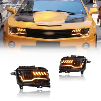 Araba Far Farlar Modifiye Kafa Lambası Kafa ışık LED Gündüz Farları Chevrolet Camaro 2009-2012 İçin