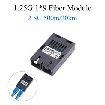 1 Adet 1 * 9 1.25 G Gigabit Fiber Optik Modülü 1000 M 2 SC UPC APC Tek Modlu Çok Modlu 1310nm/850nm 500 M / 20 KM Gönderme ve Alma