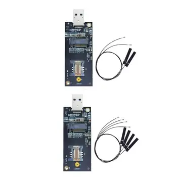 NGFF Anahtar B to USB3. 0 3G/4G / 5G WWAN Modülü Test adaptör panosu + SIM Yuvası Anten Dropship