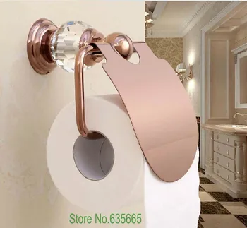 Yüksek Kalite Lüks Kristal Dekorasyon Altın Pirinç Tuvalet Kağıdı Tutucular Su Geçirmez Doku Banyo Sıhhi Banheiro Aksesuarları