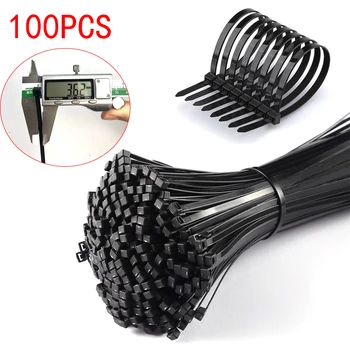 Kendinden kilitlemeli plastik naylon kablo bağı 100 adet siyah 5x300 kablo bağı sabitleme halkası 3x200 endüstriyel kablo bağı kablo bağı seti