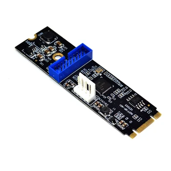 M. 2 NGFF NVME USB 3.0 19pin Başlık Dönüştürme Kartı NGFF 2 Port USB3. 0 Genişleme Kartı Transfer Adaptörü IDE 4PİN Güç Kaynağı