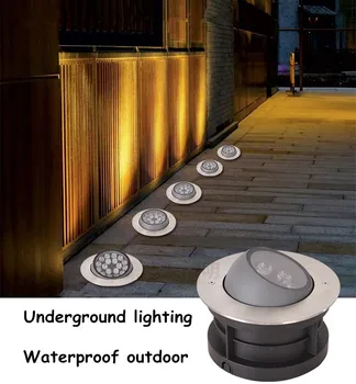 Yeraltı ışık renkli açık su geçirmez duvar ışınlama ışıkları peyzaj çim lambaları yeşillik bahçe lambası ayarlanabilir Led