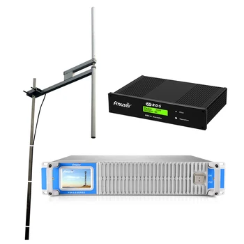 FMUSER FMT-600T 500 W/ 600 Watt FM Verici Radyo Yayın İstasyonları İçin + Dipol FM ANTENİ + Koaksiyel Kablo + RDS Kodlayıcı