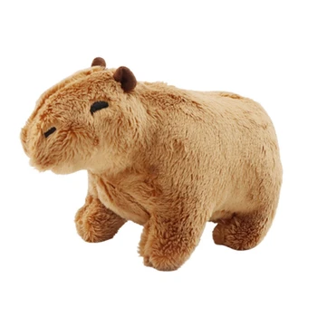18cm Simülasyon Kapibara Doldurulmuş Hayvanlar peluş oyuncak Kabarık Kapibara Bebek yumuşak Oyuncak Çocuk Doğum Günü noel hediyesi Oyuncak Ev Odası Dekor