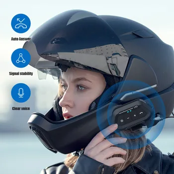 LX2 Motosiklet Kask Tam Kask Yarım Kask IP67 Su Geçirmez Binici Kablosuz 5.0 Kask Bluetooth Kulaklık