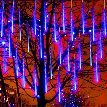 Noel LED Meteor duş dize ışıkları Garland Festoon tatil şerit ışık açık sokak peri bahçe dekorasyon Navidad