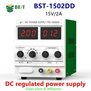 Ayarlanabilir BST - 1502DD DC Regüle güç Kaynağı dijital ekran 15V 2A Telefonu Tamir Yüksek Hassasiyetli DC Stabilize Gerilim Kaynağı