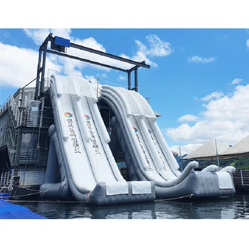 Su kaydırağı Havuzu Ticari Şişme su kaydırağı Çocuk İçin Büyük Ucuz Sıçrama Ev Jumper şişme zıplama kalesi Fedai Yetişkin Büyük