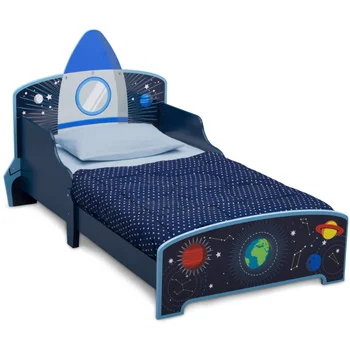 Delta Çocuk Uzay Maceraları Roket Gemi Ahşap bebek yatağı Greenguard Altın Sertifikalı 34.6 