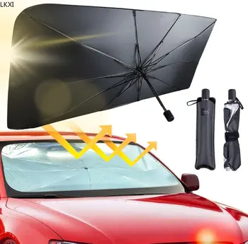 Araç ön camı Güneş Gölge Şemsiye Katlanabilir Şemsiye Güneşlik Kapak UV Blok Araba Ön Cam Otomatik Ön Cam Kapakları Kamyon Arabalar